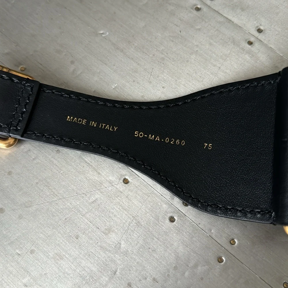 Christian Dior logo belt blue white with bag and box size 75 - Picture 5 of 8